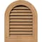 Ekena Millwork Round Top Gable Vent Functional, Western Red Cedar Gable Vent w/1" x 4" Flat Trim Frame, 12"W x 20"H GVWRT12X2001SFUWR - alternate 1